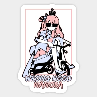 Wrong Hood Nanora Hololive Himemori Luna Sticker